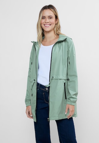 CECIL Between-Seasons Coat in Green: front