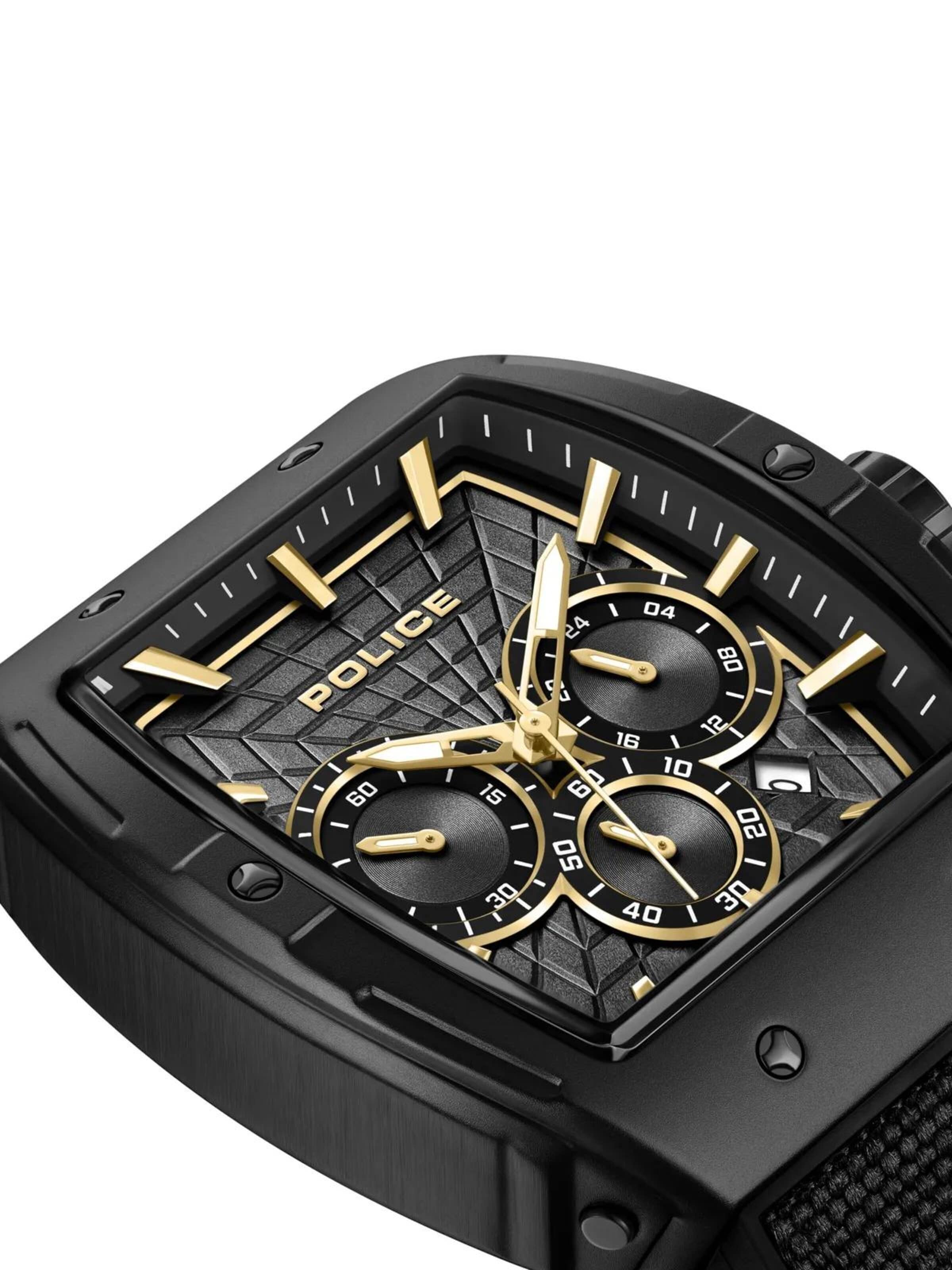 Montre à affichage analogique 'Chronograph Coswig - Quartz watch movement - Watch case width: 50 mm' POLICE en noir