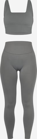 Circle Five Sportanzug 'Scrunch Shape Set (Push-Up Leggings und Medium Support Sport-BH)' in Grau: Vorderseite