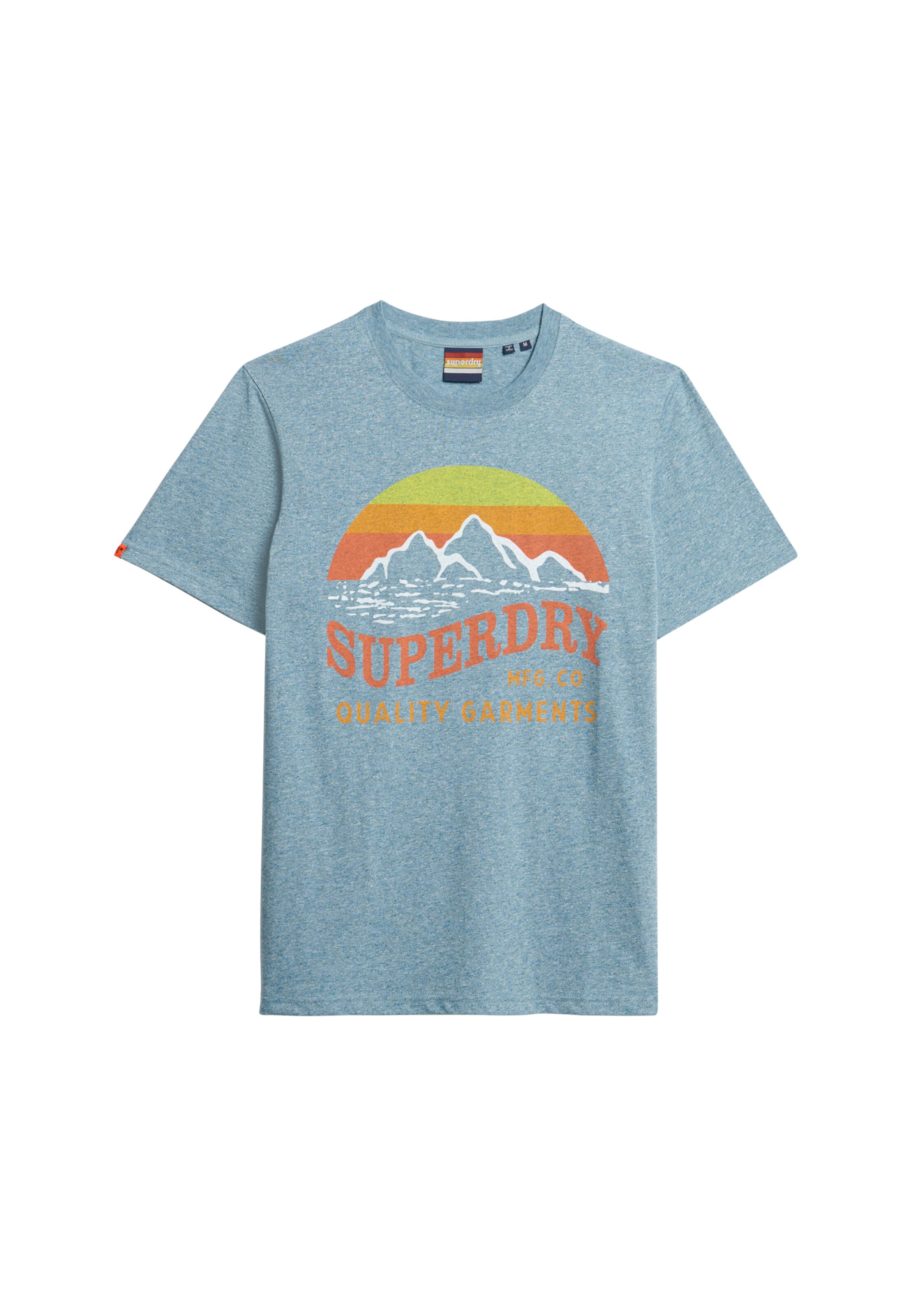 T-Shirt Superdry en bleu : devant