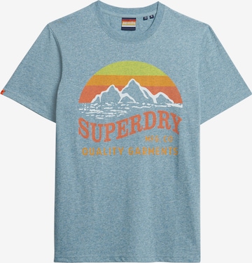 T-Shirt Superdry en bleu : devant
