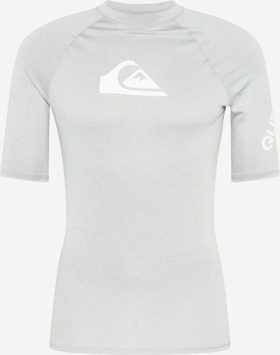 QUIKSILVER Functioneel shirt 'ALL TIME' in de kleur Lichtgrijs / Wit, Productweergave