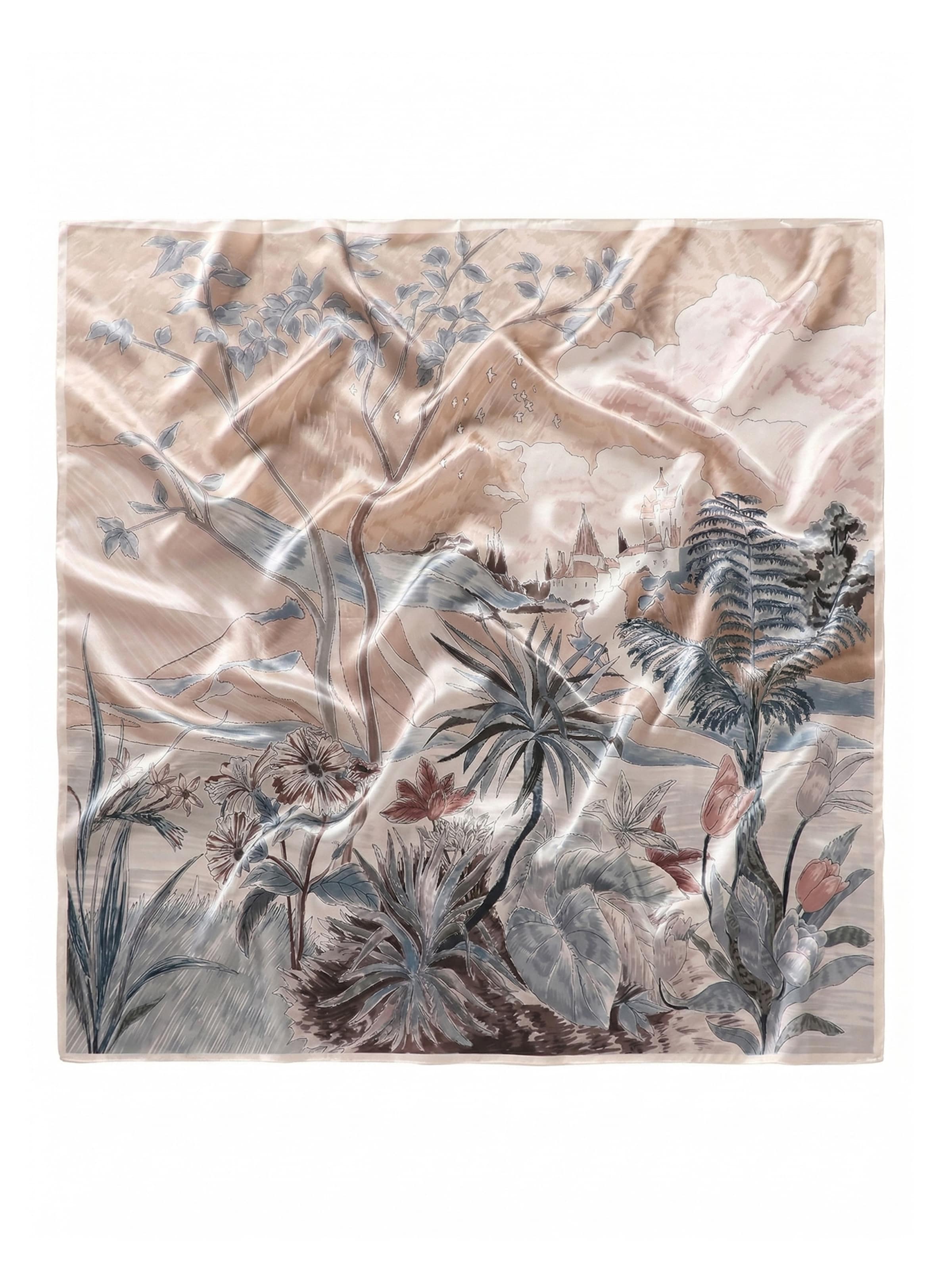 Vivi Idee Scarf 'Pastelllandschaft' in Orange