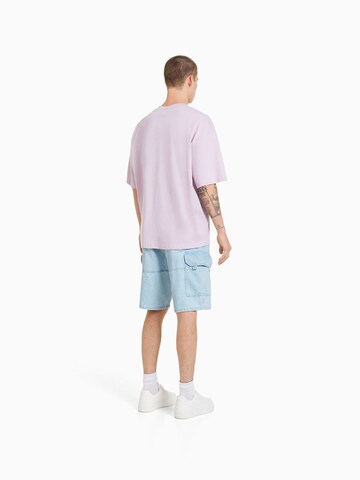 Bershka Loosefit Shorts in Blau