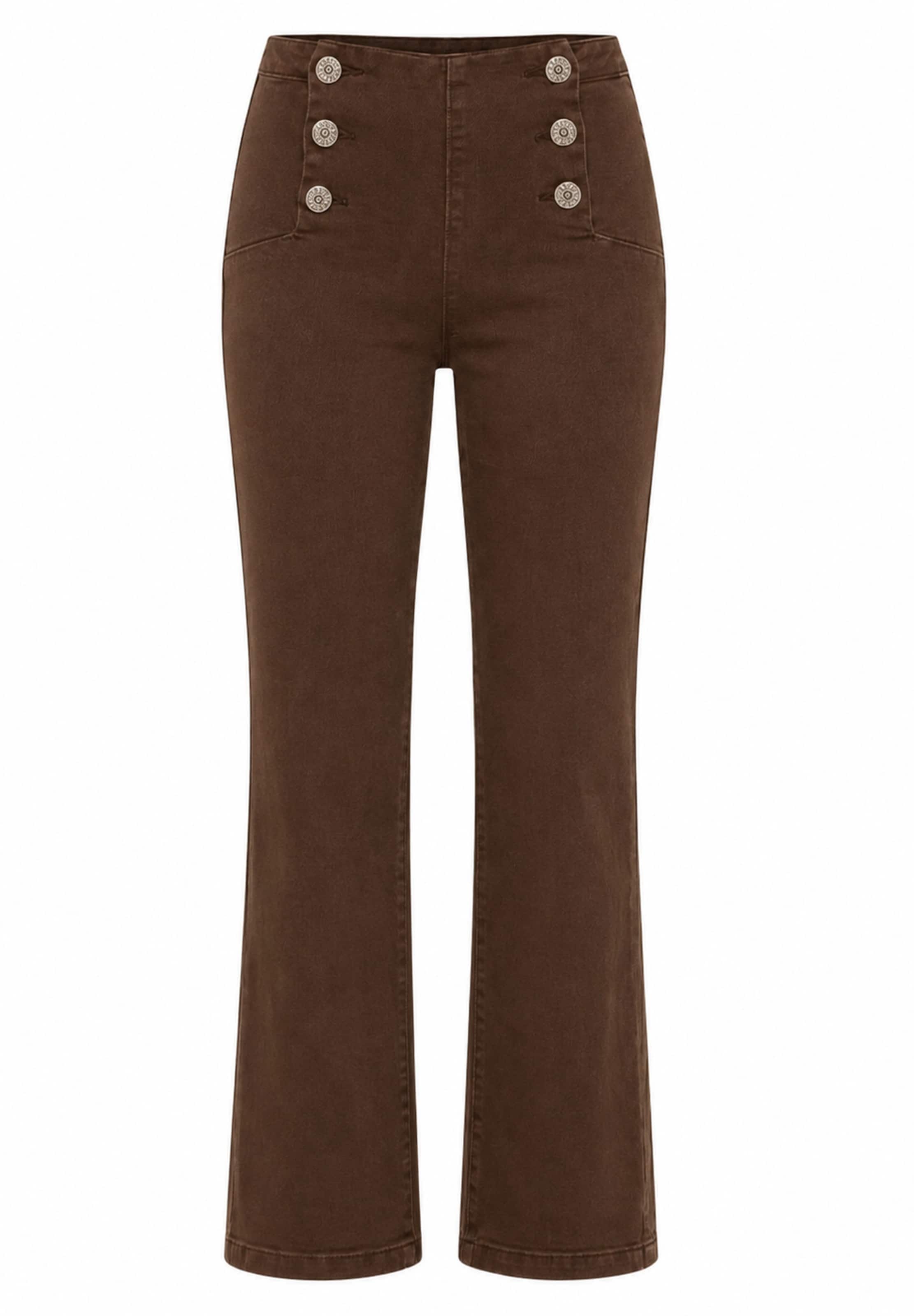 Elara Jeans in Brown: front