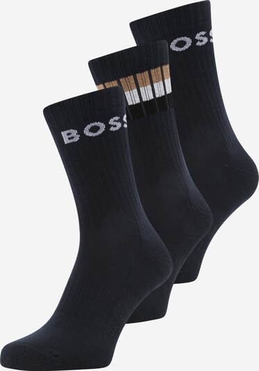 BOSS Socken in navy / hellbraun / hellgrau, Produktansicht