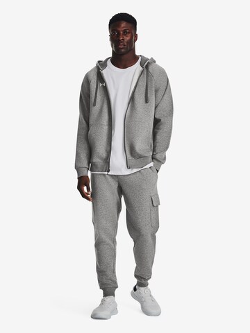 UNDER ARMOUR Athletic Zip-Up Hoodie 'Rival' in Grey