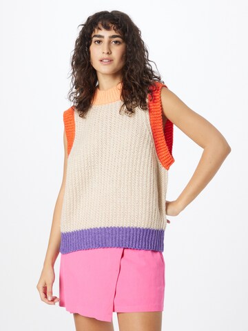 PIECES - Pullover 'NEILA' em bege: frente