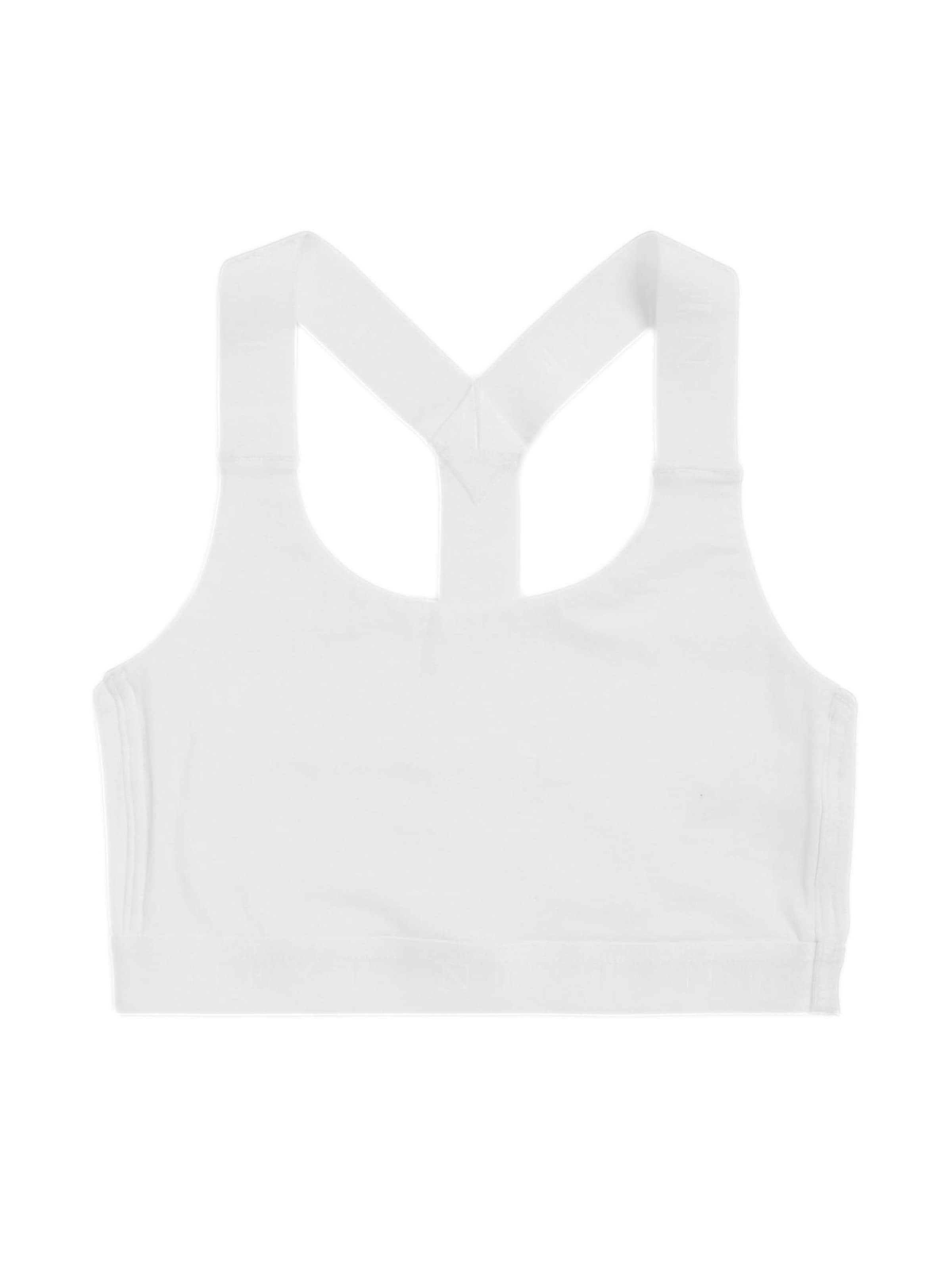 Next Õlapaelteta topp Spordirinnahoidja, värv valge: eest vaates