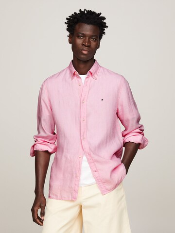 TOMMY HILFIGER Regular Fit Hemd in Pink: Vorderseite