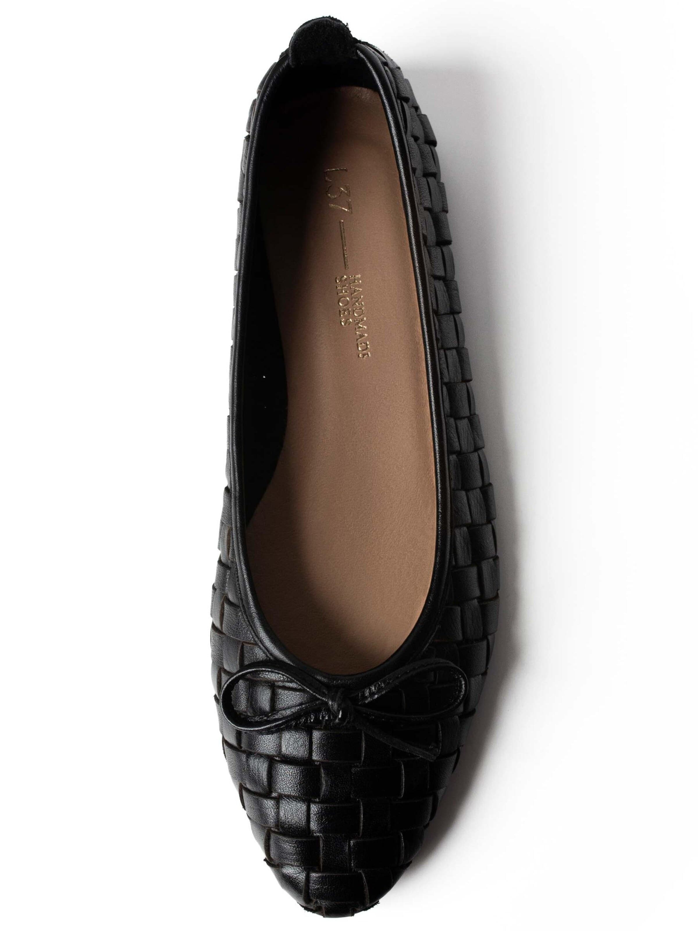 L37 HANDMADE SHOES - Sapato Slip-on 'HEARTBEATS ON THE SHORE' em preto