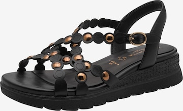 Sandales Tamaris en noir : devant