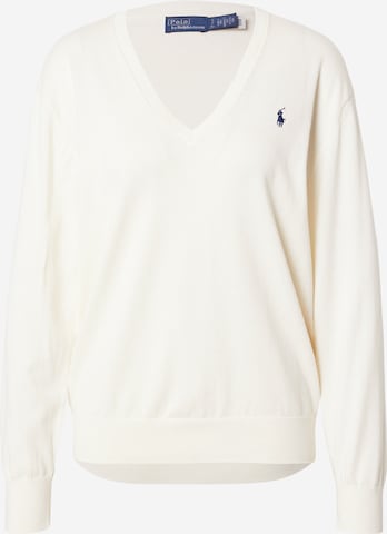 Pull-over Polo Ralph Lauren en beige : devant