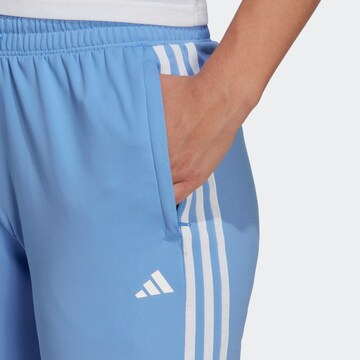ADIDAS PERFORMANCE Regular Workout Pants 'Aeroready Made4 3-Stripes Tapered' in Blue