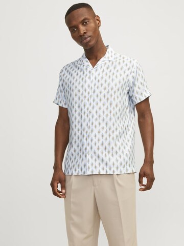 JACK & JONES Regular fit Button Up Shirt 'Lincoln' in Blue: front