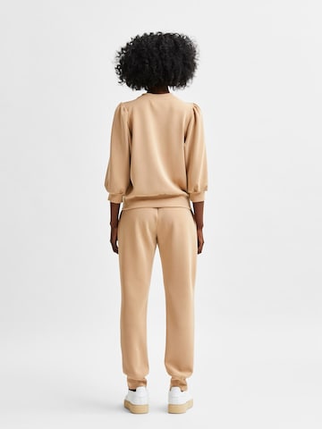 SELECTED FEMME - Tapered Pantalón 'Tenny' en beige