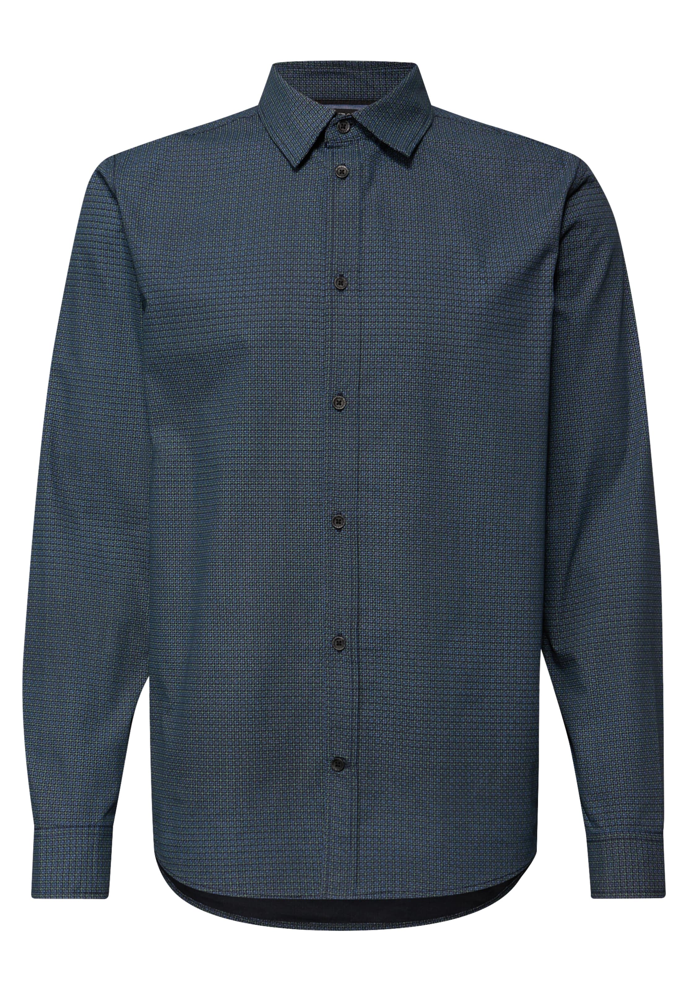 Street One MEN Regular Fit Hemd in Blau: Vorderseite