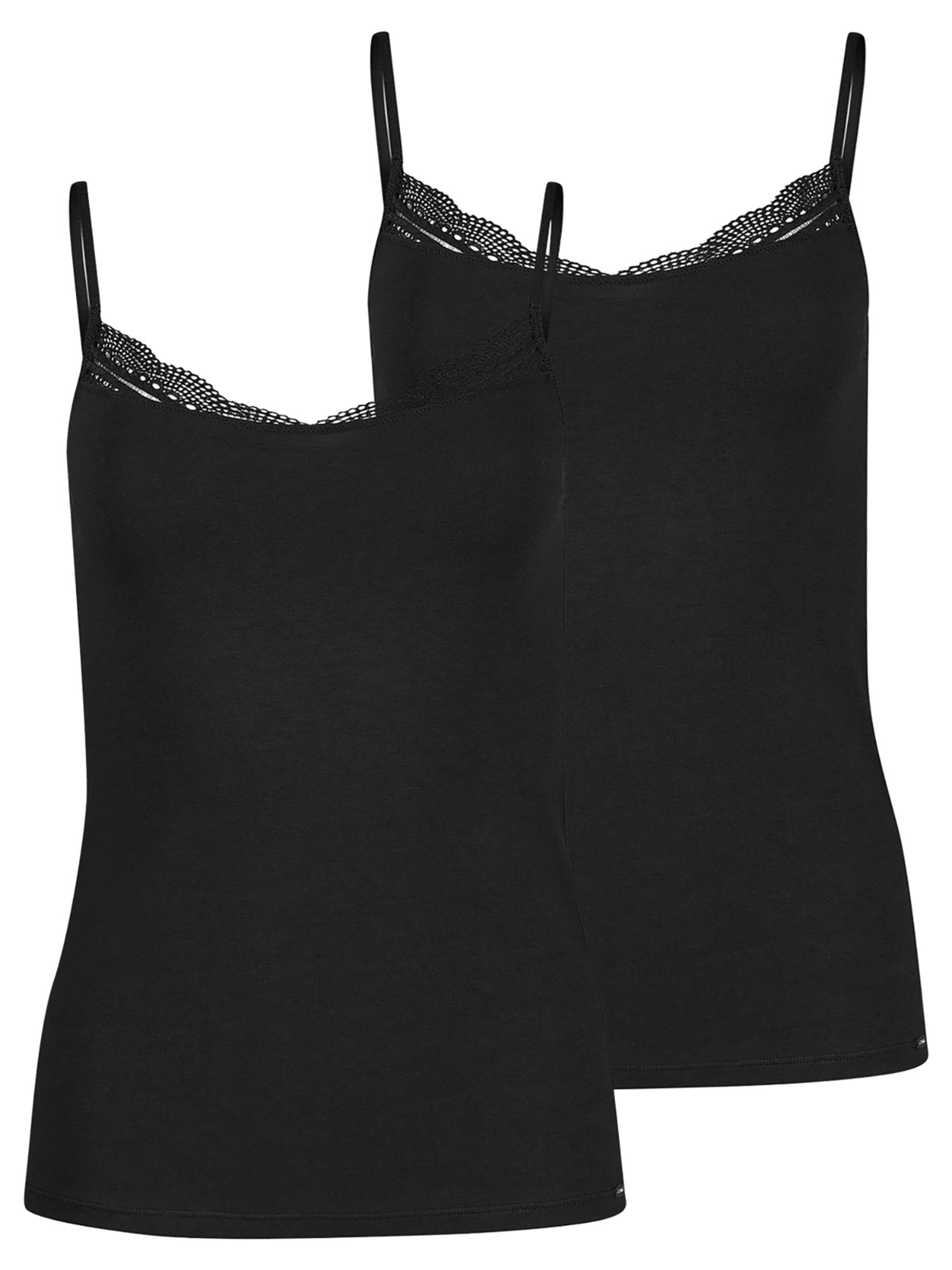 Skiny Undershirt 'Classicotton' in Black: front