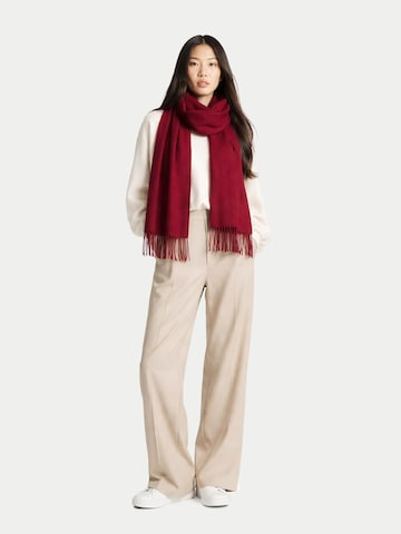 GOBI Cashmere - Chal 'Unisex Cashmere Fringed Scarf' en rojo