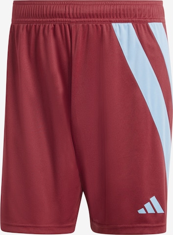 ADIDAS PERFORMANCE Workout Pants in Red: front