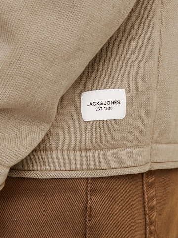 JACK & JONES Regularny krój Sweter 'JJLeo' w kolorze brązowy