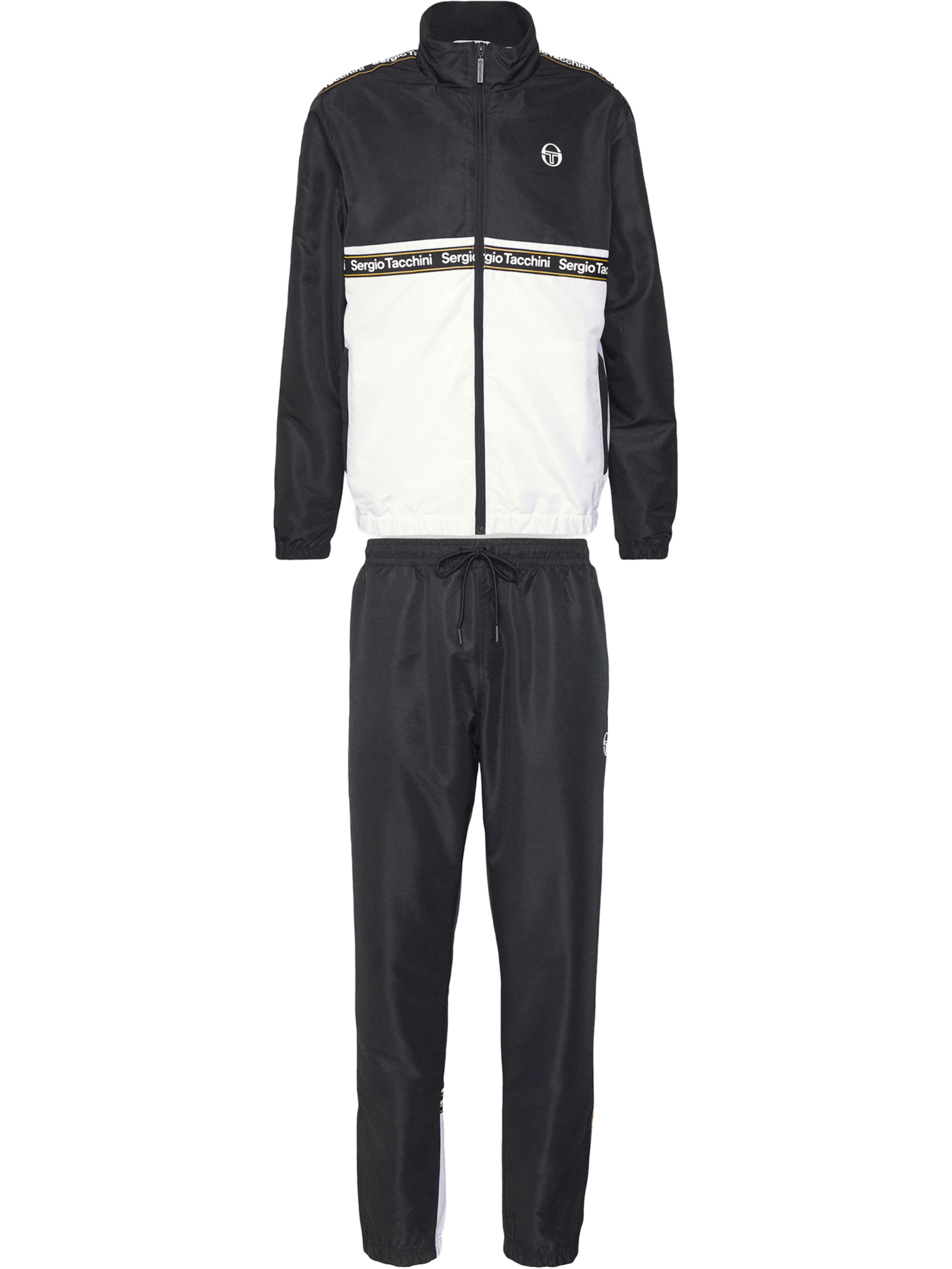 Costum de trening 'Meridiano' de la Sergio Tacchini pe negru: față