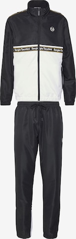 juoda Sergio Tacchini Treniruočių kostiumas 'Meridiano': priekis