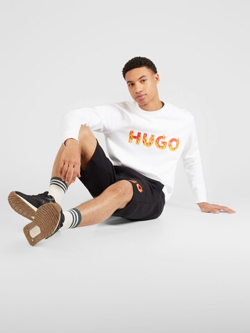 HUGO Sweatshirt 'Ditmo' i vit