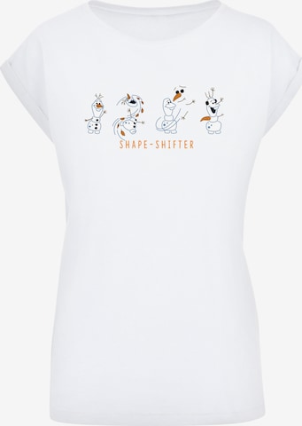 T-shirt 'Disney Frozen 2 Olaf Shape-Shifter' F4NT4STIC en blanc : devant