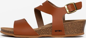 Bayton Sandalen met riem 'Reus' in Bruin: voorkant