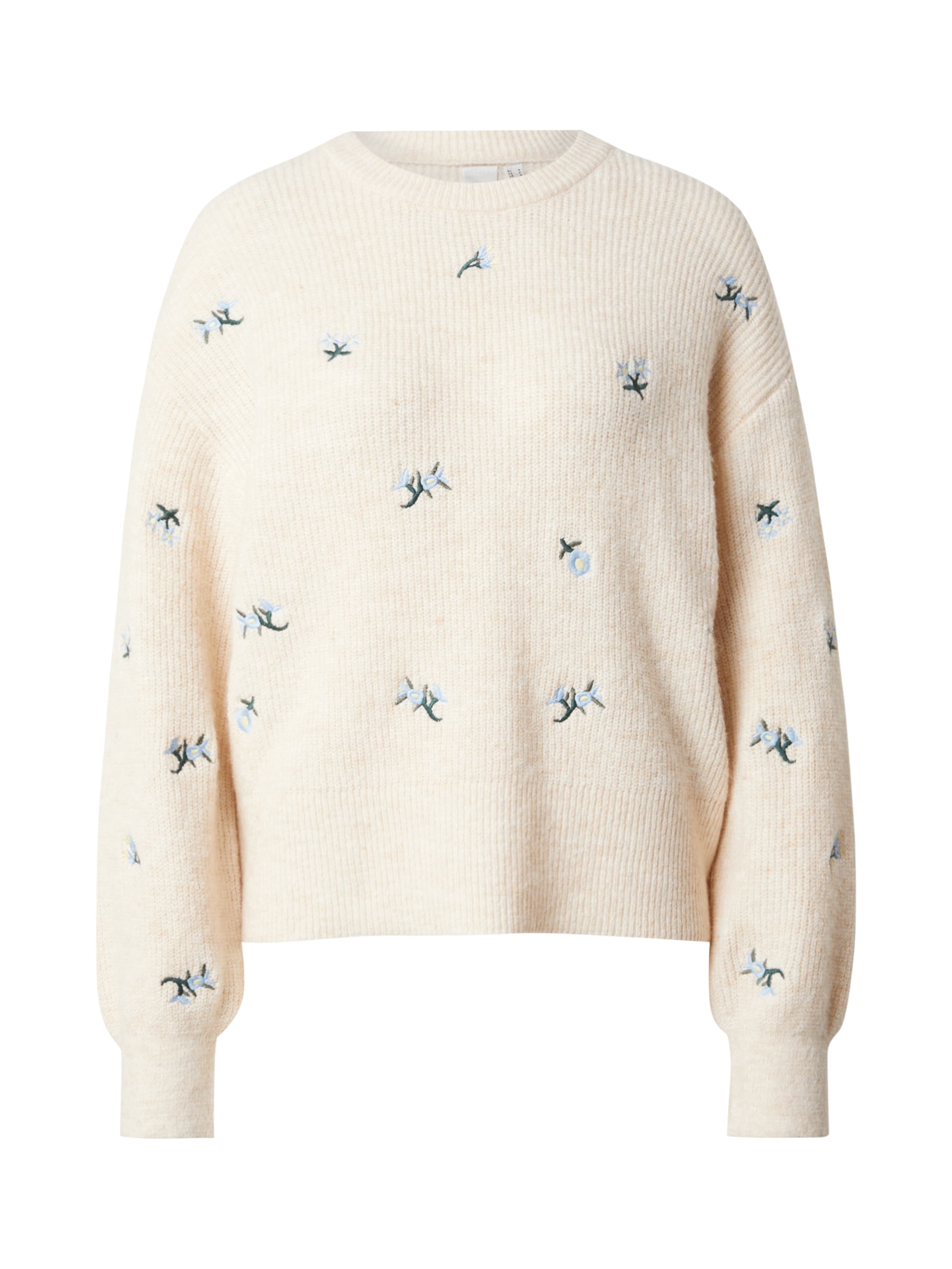 YAS Pullover 'YASFleur' in Beige: Vorderseite