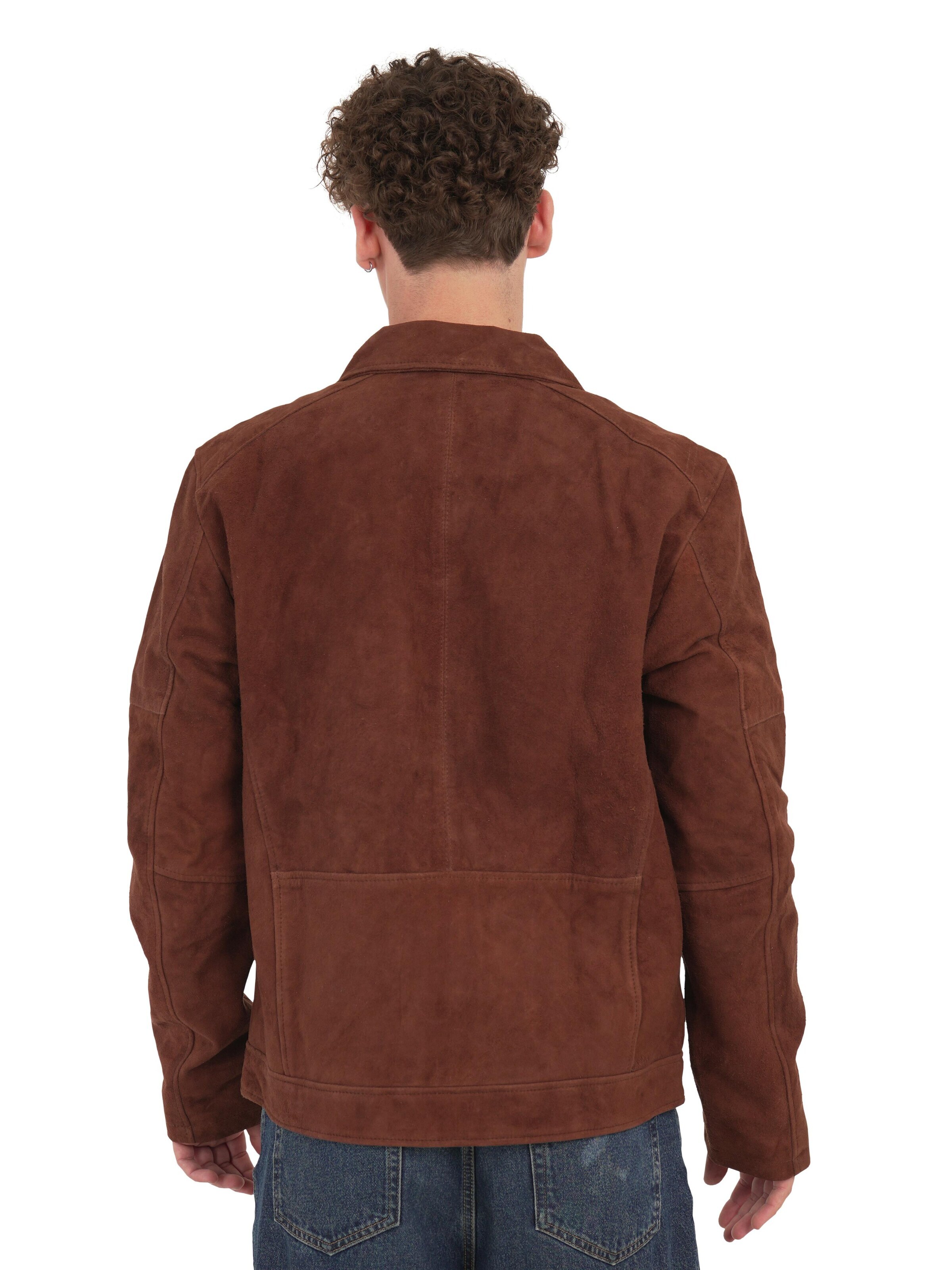 Giacca di mezza stagione 'Tobacco Suede' di Chic and Clicks in marrone