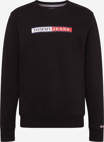 Tommy Jeans Sweatshirt in Black: front