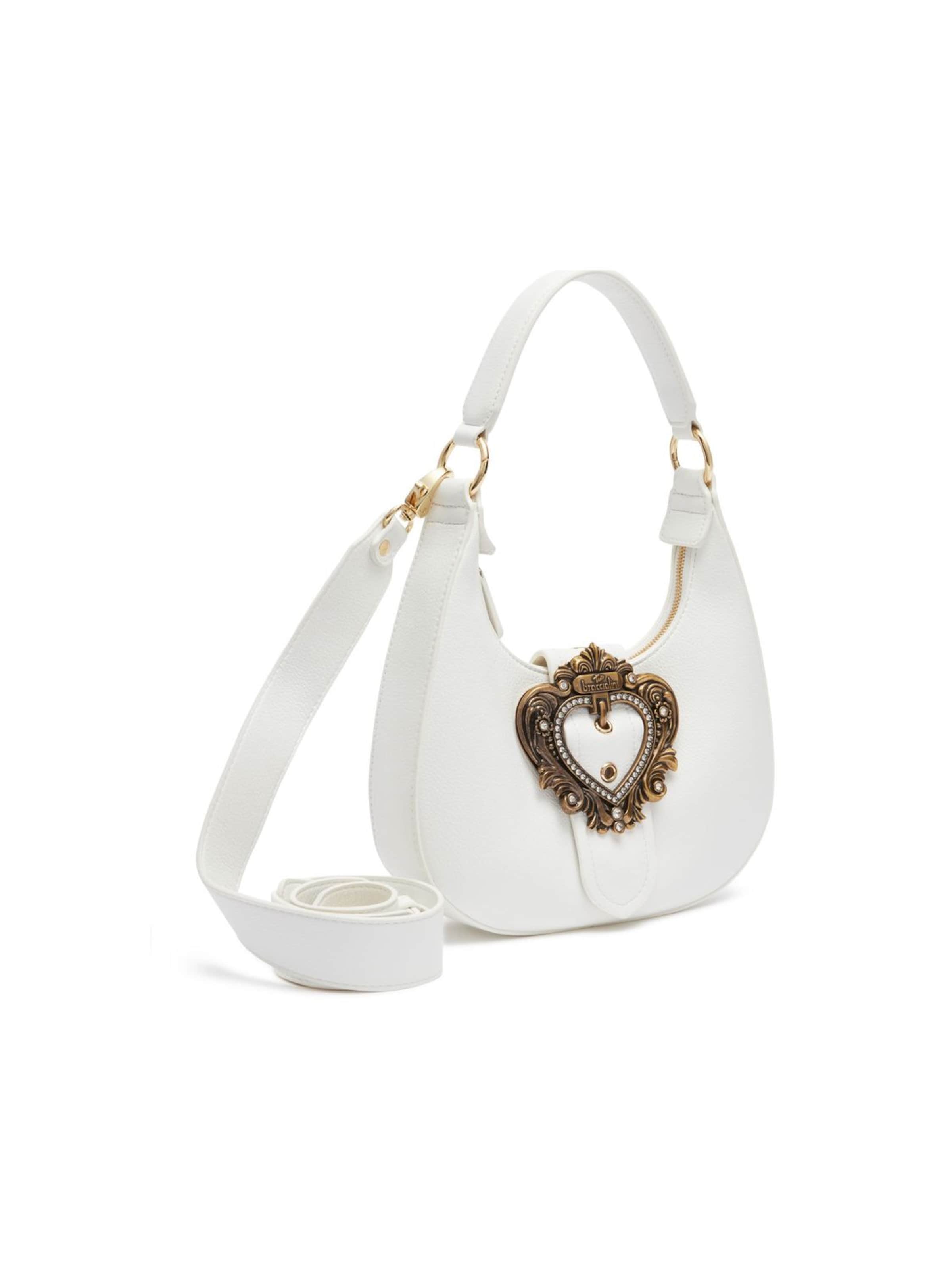 Borsa a spalla 'Baroque' di Braccialini in bianco
