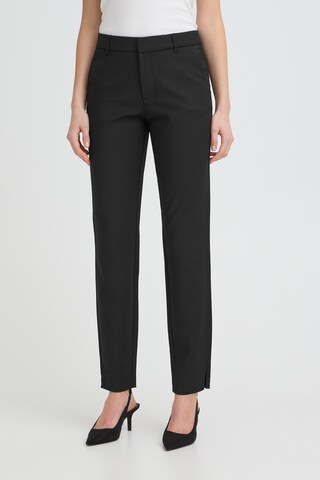 Pulz Slim fit Pants 'PZBindy' in Black: front