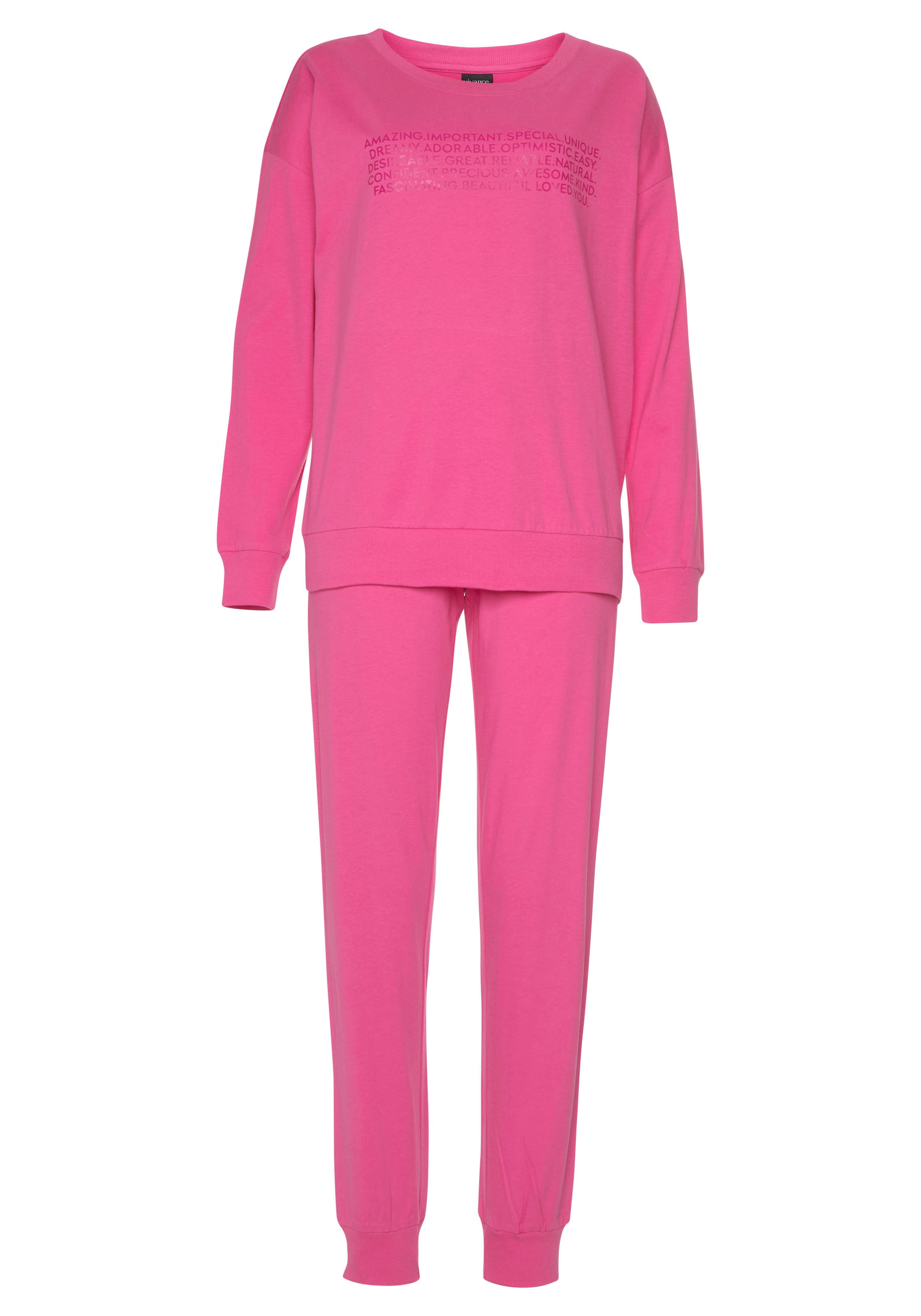 VIVANCE Piżama 'Dreams' w kolorze różowy: przód