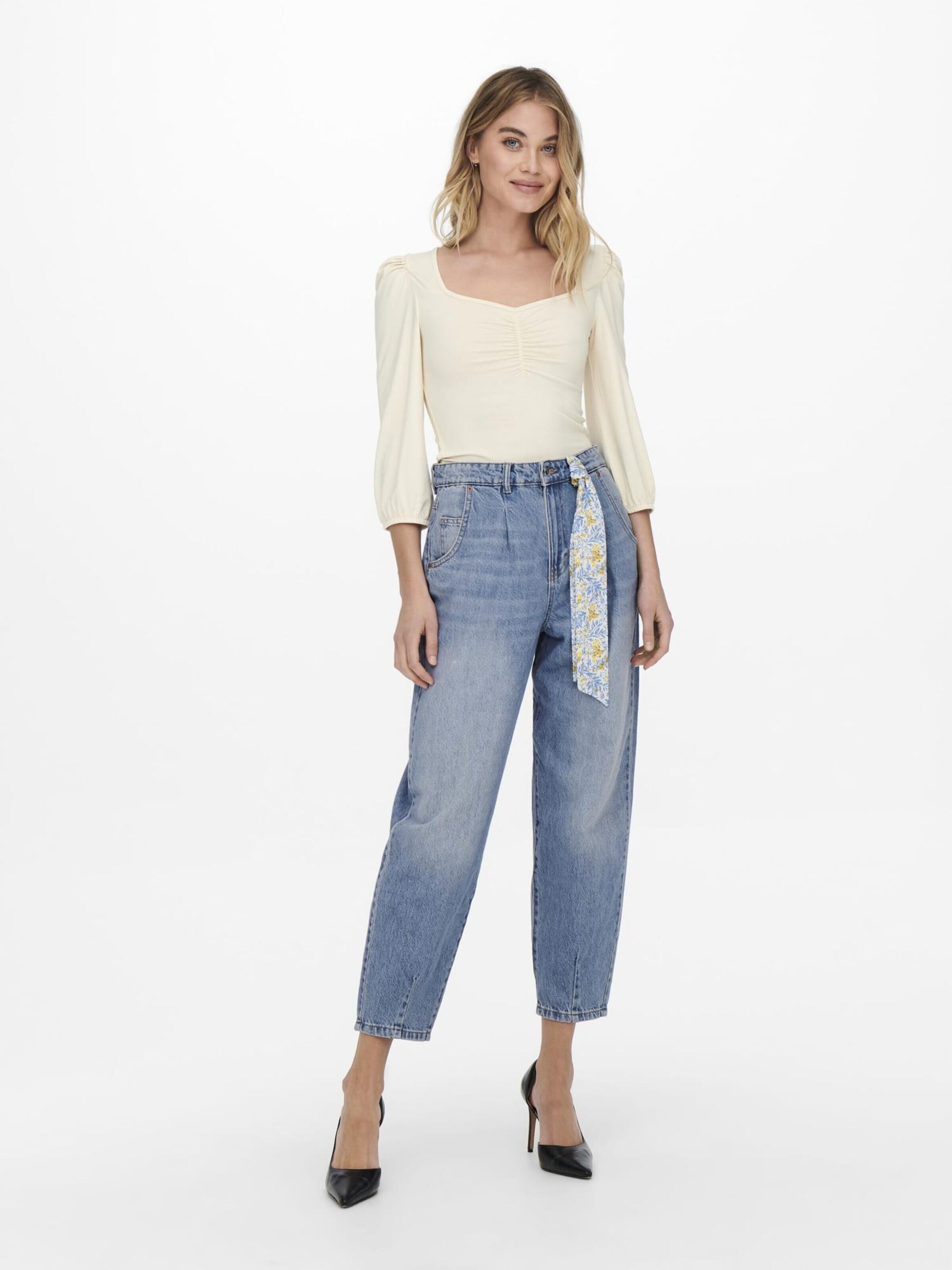 ONLY Baggy Broek in Blauw