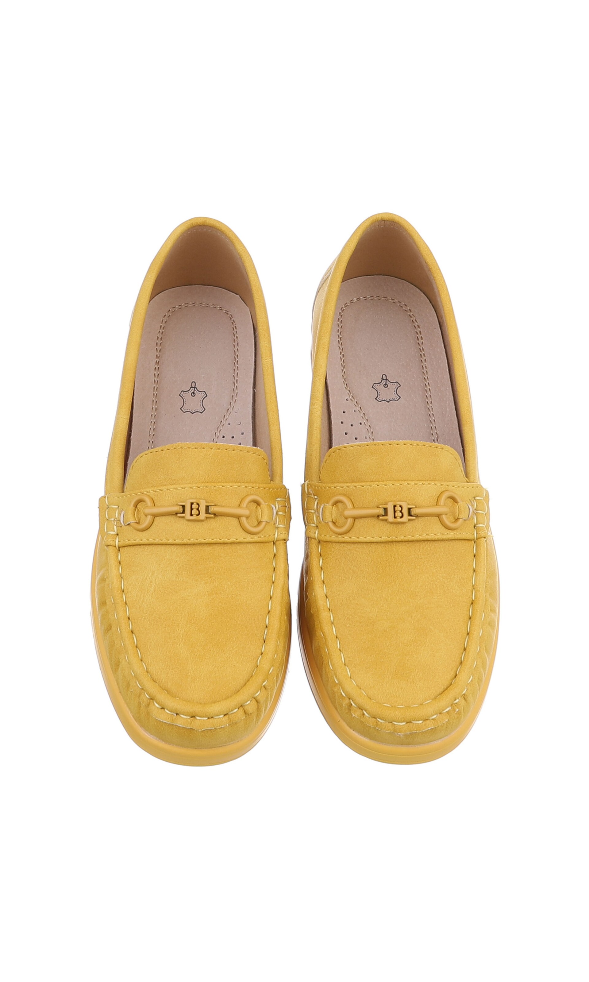Ital-Design Moccasins in Yellow