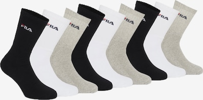 FILA Socken in grau / schwarz / weiß, Produktansicht