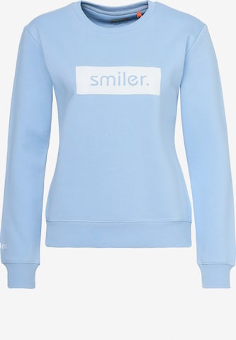 Sweat-shirt 'Cuddle' smiler. en bleu : devant