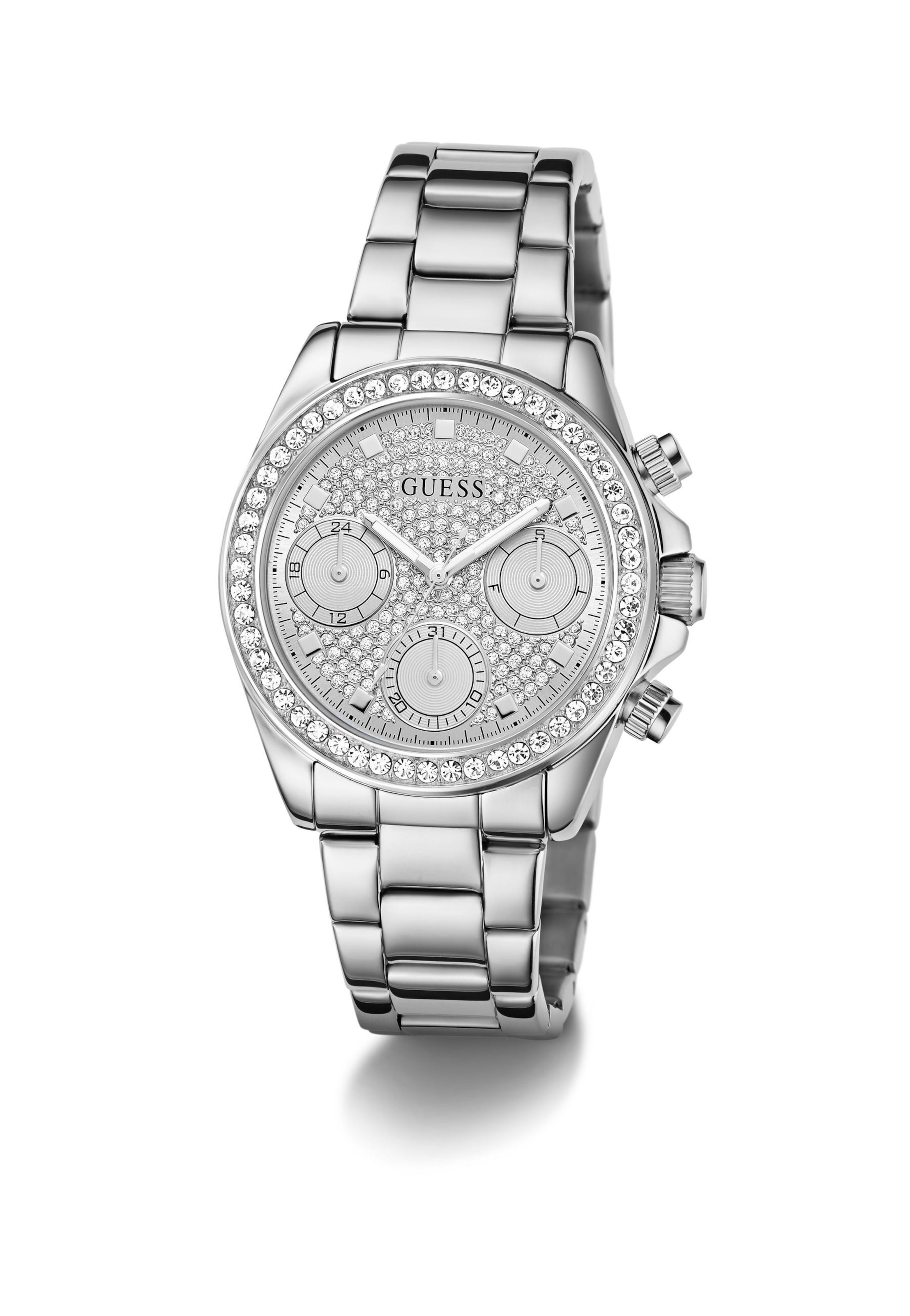 GUESS Analogt ur 'Victoria' i sølv