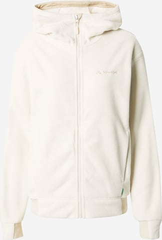 VAUDE Athletic Fleece Jacket 'Neyland' in Beige: front