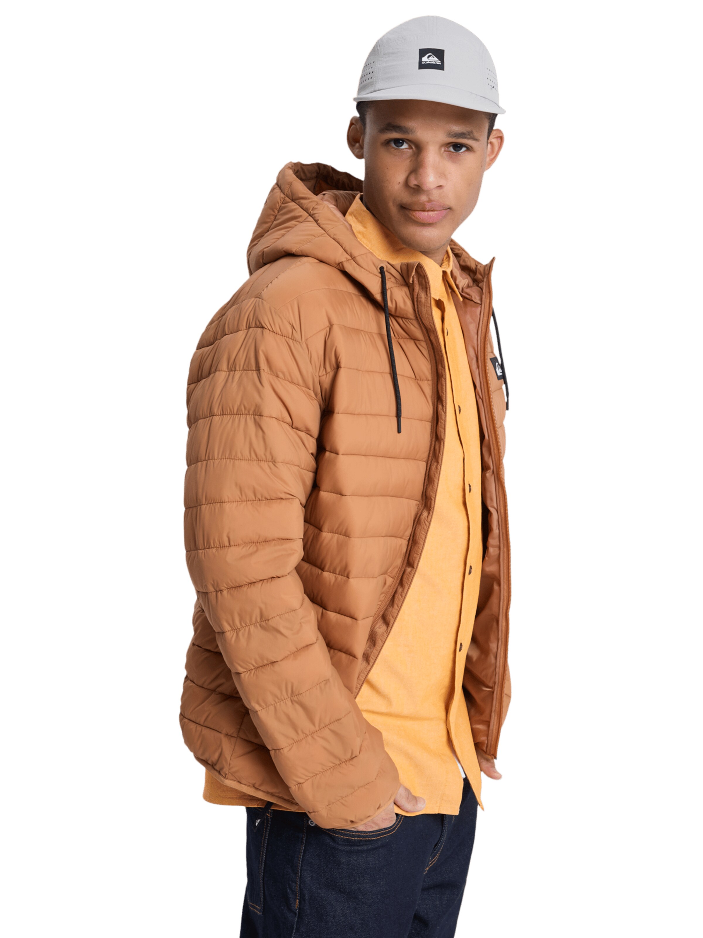 QUIKSILVER Between-Season Jacket 'Scaly' in Brown