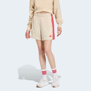 ADIDAS SPORTSWEAR Loose fit Workout Pants in Beige: front