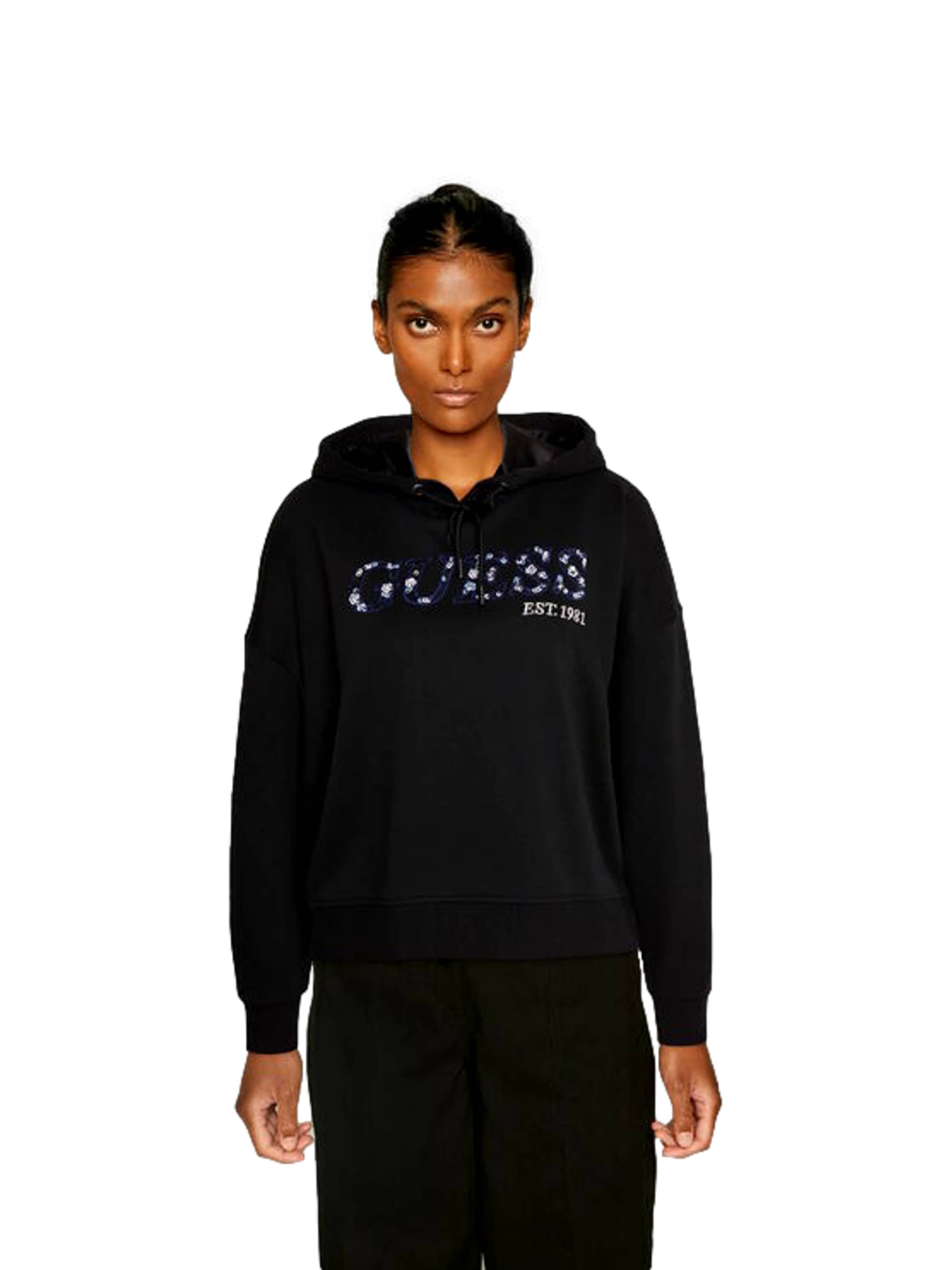 Sweat-shirt GUESS en noir : devant