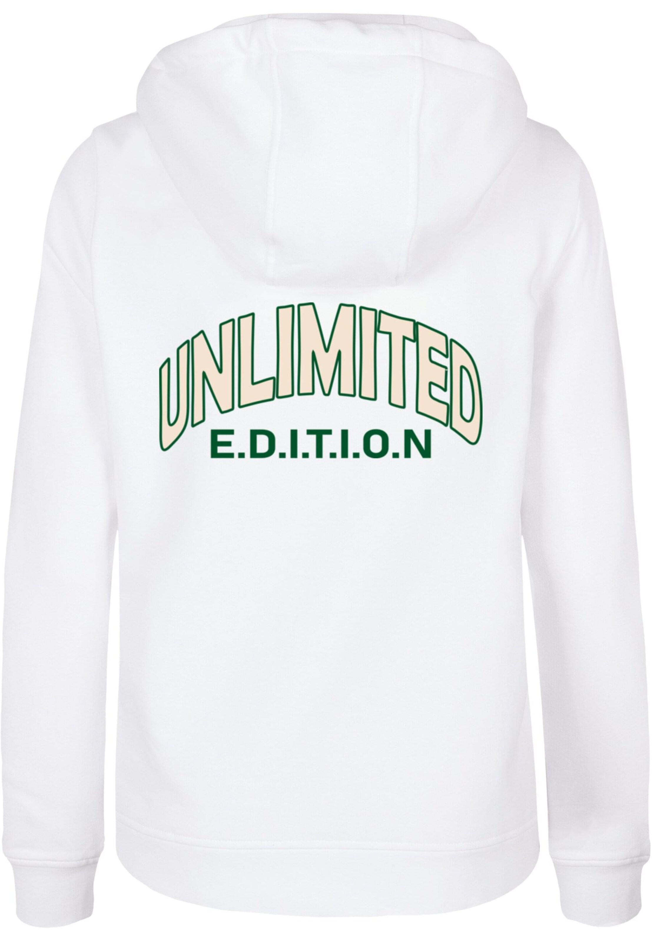 Merchcode Sweatshirt 'Unlimited Edition' in Weiß