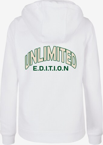 Merchcode Sweatshirt 'Unlimited Edition' in Weiß