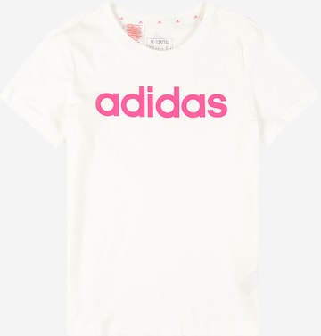 ADIDAS SPORTSWEAR Performance Shirt 'Essentials Linear Logo   Fit' in White: front