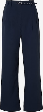 Abercrombie & Fitch Wide leg Pleat-Front Pants 'SLOANE' in Blue: front