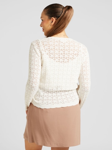 ONLY Carmakoma Knit Cardigan 'SOLA' in Beige